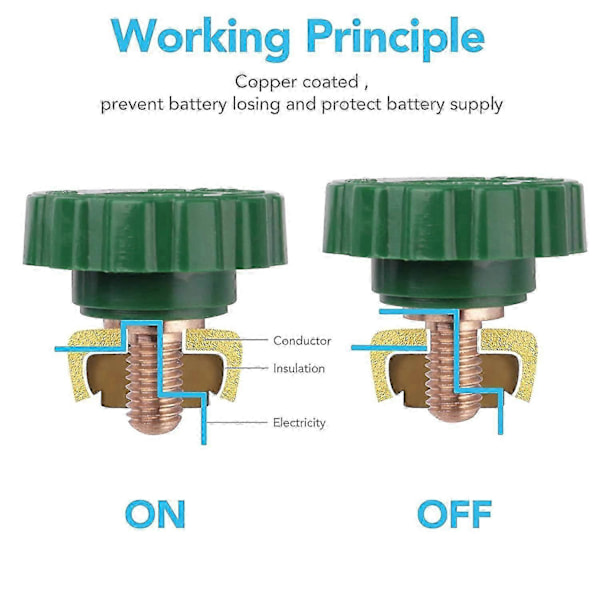 12V-24V Sivunapainen auton akun irrotuskytkin, auton akun liittimen kytkin, akun katkaisukytkin (pitkällä pultilla)