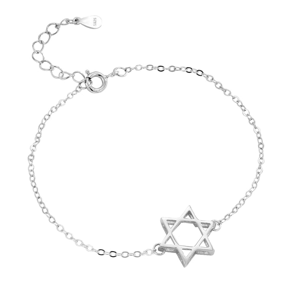 #Sekstappet stjernearmbånd i sterling sølv, s925, nisje-smykker#