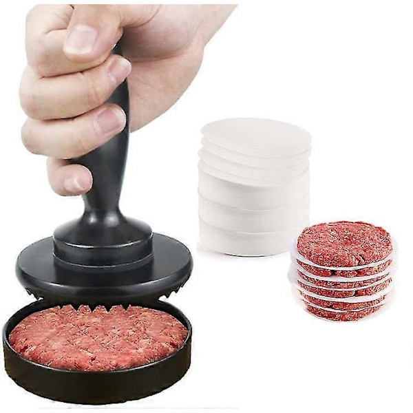 Burger Press -pihvinmuotoilija, tarttumaton hampurilaisprässi 100 kpl:n pihvipaperilla