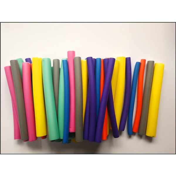 #Sæt med 42 stk. Fleksible Hårruller DIY Værktøj til Krøllet Hår Hårpind DIY Hårstyling Værktøj med Blå Opbevaringspung#