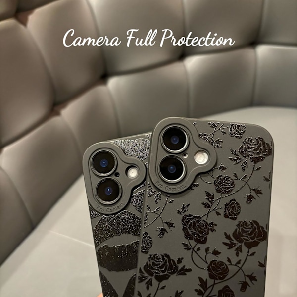 iPhone 16 Pro Max Skal 6,9 tum 2024, Estetisk Hjärtan Print iPhone 16 Pro Max Skal för Kvinnor Flickor Män, Silikon Skyddande Telefonfodral för iPhone Flower iPhone 16 Plus
