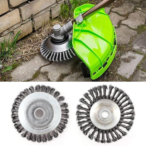Stålbørste Fliserens 20cm Multifunktionel Trådhjulsbørste Silver silver