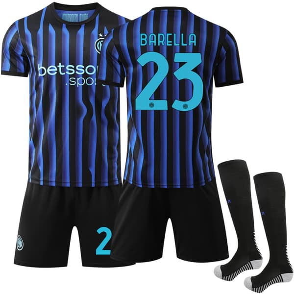 2025-2026 Inter Milano Hemmatröja för barn nr 23 Barella No. 23 Barella 20