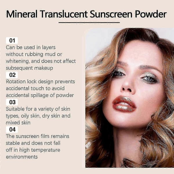 Hawaiian Tropic Mineral Translucent Solcremepudder m/ Børste SPF 30