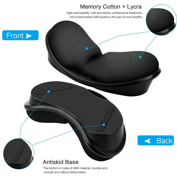 Gaming Mouse Pad - Grå. Til kontorcomputer bærbare holdbar behagelig letvægts nem skrivning smertelindring