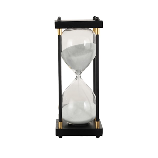 Sandtimer, dekorativ trä-sandtimer, stor louglas-timer 60 White sand