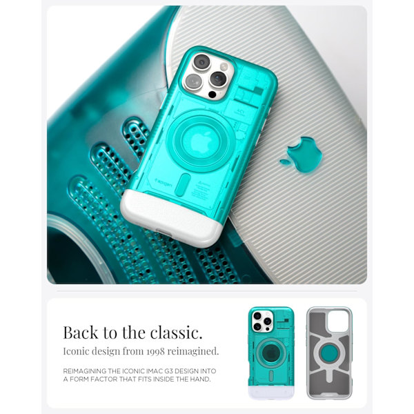 Spigen Fodral för iPhone 16 Pro Max, Classic C1 MagFit Designad för Apple iPhone 16 Pro Max - Bondi Blå Bondi Blue iPhone 16 Pro Max