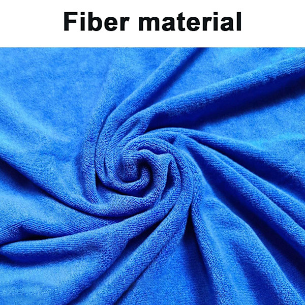 Blød og superabsorberende hundebadekåbe i mikrofiber med hætte/bælte til store, mellemstore hunde - Blå - M