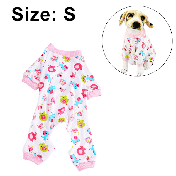 Hvalpe Pyjamas Kæledyr Jumpsuit Blød Hvalp Rompers Kæledyr Hund Søde Tøj Onesies Hvalp Bodystockings Shape2