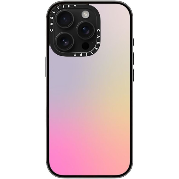Kompakt iPhone 16 Pro Max Deksel [Lettvekt / 1,2 m 2X Militær Grad Fallbeskyttelse/Slank] - Kirsebær - Klar Svart Pastel Gradient iPhone 16 Pro