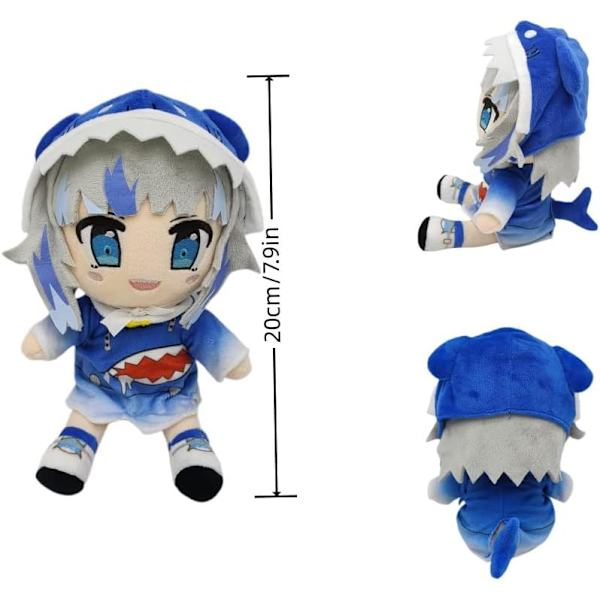 Dino Gura Plysch Haj Bebis Liten Gula Plysch Leksak Figur Dock Gawr Gura Figur Bebis Haj Plysch Dockor Presenter för Pojkar Flickor Barn Animationsälskare &11
