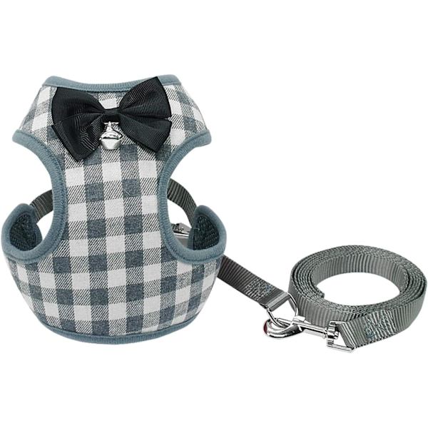 Liten hundsele och koppel set - No Pull hundsele med mjukt nätnylonväst för små hundar och katter - Blå