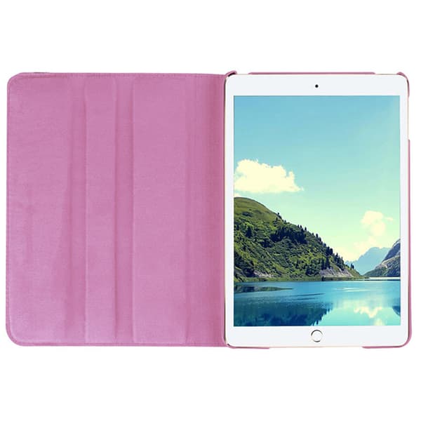 Skinnveske med roterbart stativ til iPad Mini 4/5, rosa pink