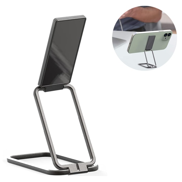 Ultra-tynd foldbar løftbar mobiltelefonholder - sort