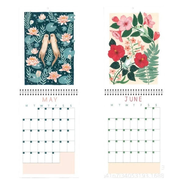 Kalender Mörk Skog Lunar 2024 Svampar Kalender-29*21cm