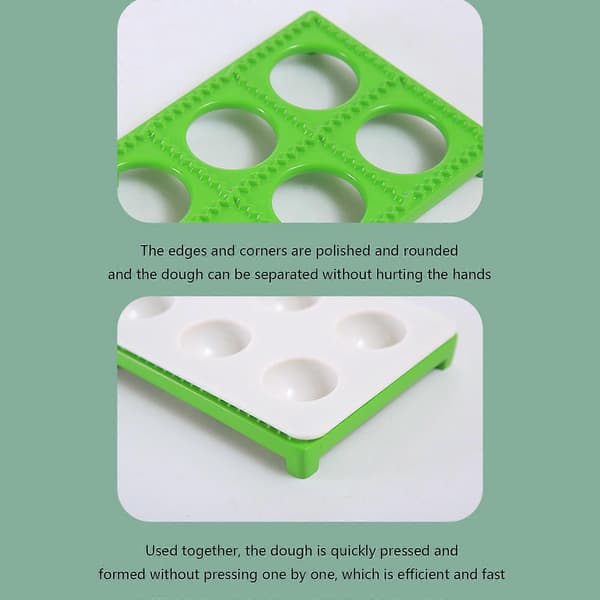 Dumpling Maker Deigpresse Ravioli-form Dumplingform DIY Maker Dumpling Pelmeni Form Pastaform 10 Hull Grønn