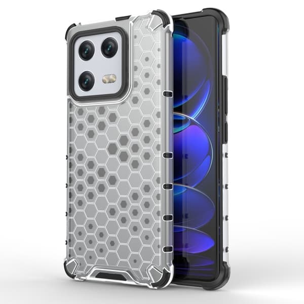 Xiaomi 13 Pro 5G Deksel Støtsikkert Honeycomb Tekstur Hvit 40