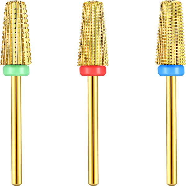 3 st Nail CaREide 5 i 1-bit, nagelborrset - 2-vägs rotation för användning med både vänster och höger hand, 3/32 tum skaftstorlek