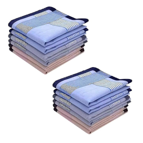 12-pack Herrnäsdukar - 100% Mjuk Bomull Herrficknäsdukar Flower type 1