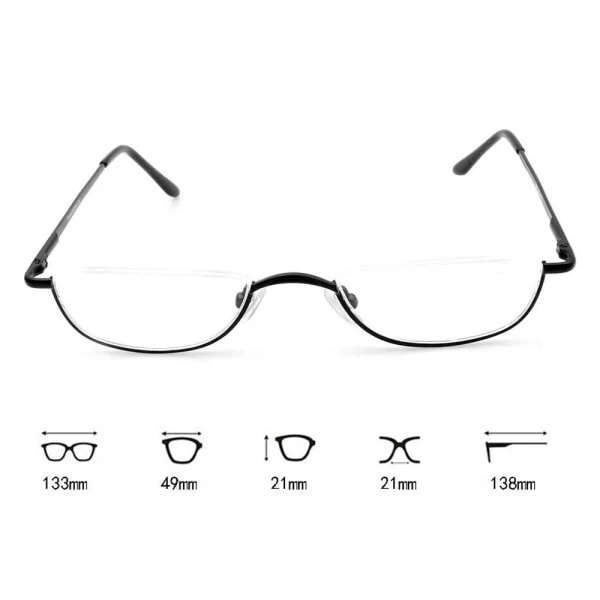 Lesebriller Briller STYRKE Black 225 degrees