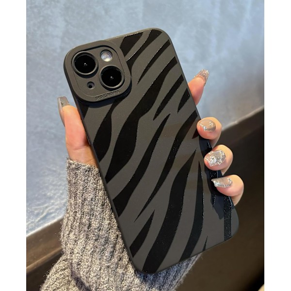 iPhone 16 Pro Max Skal 6,9 tum 2024, Estetisk Hjärtan Print iPhone 16 Pro Max Skal för Kvinnor Flickor Män, Silikon Skyddande Telefonfodral för iPhone Zebra Stripe iPhone 14 Plus
