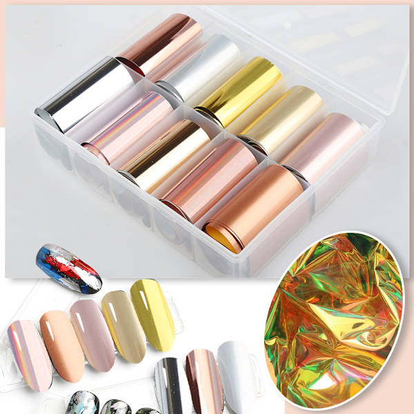 2 st Nail Art 10 färger Starry Carton-Xkz-04 Make Up
