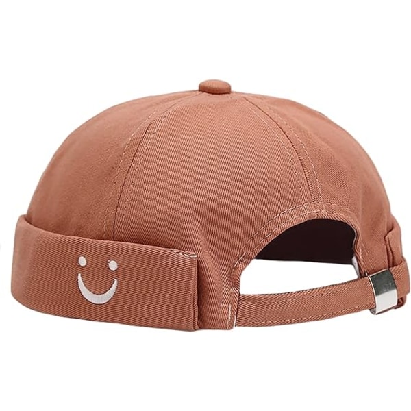 Herre- og damehatt Cap Brimless Hatter Beanie Skull Cap Worker Sailor Cap Rolled Cuff Retro Justerbar