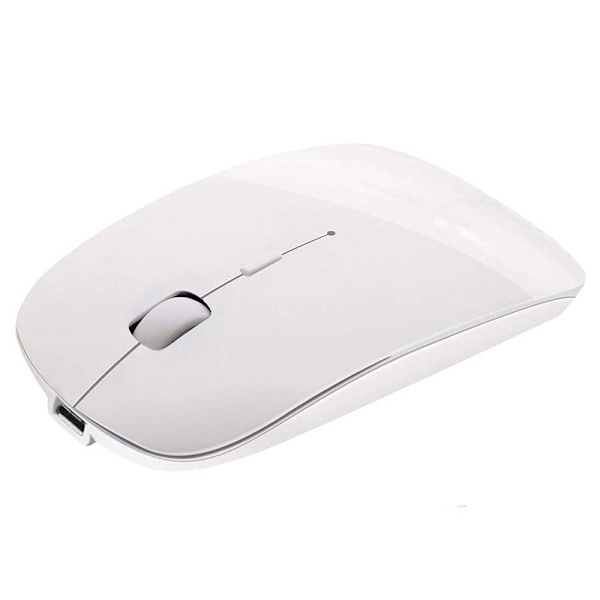 Genopladelig Bluetooth-mus kompatibel med Mac Laptop Trådløs Bluetooth-mus kompatibel med Windows Laptop-Hvid