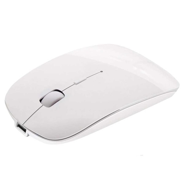 Rechargeable Bluetooth Mouse compatible with Mac Laptop Wireless Bluetooth Mouse compatible with Windows Laptop-White