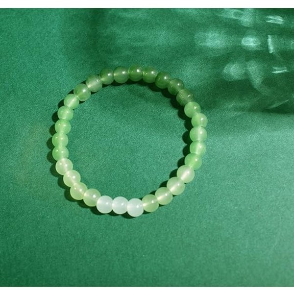 Naturligt ädelstensarmband Grönt Jadearmband för kvinnor Män Lucky Fengshui Pi Xiu Beads Charmarmband Grön Vit Jade Kaninarmband
