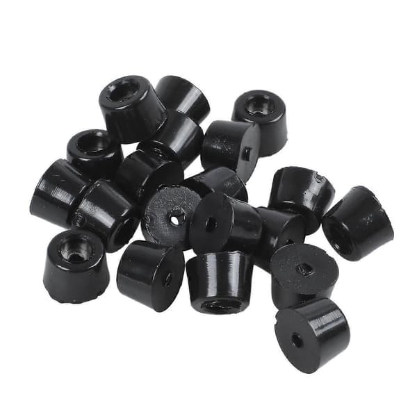 Gummifötter för vibrationsdämpning, 20 st, svarta