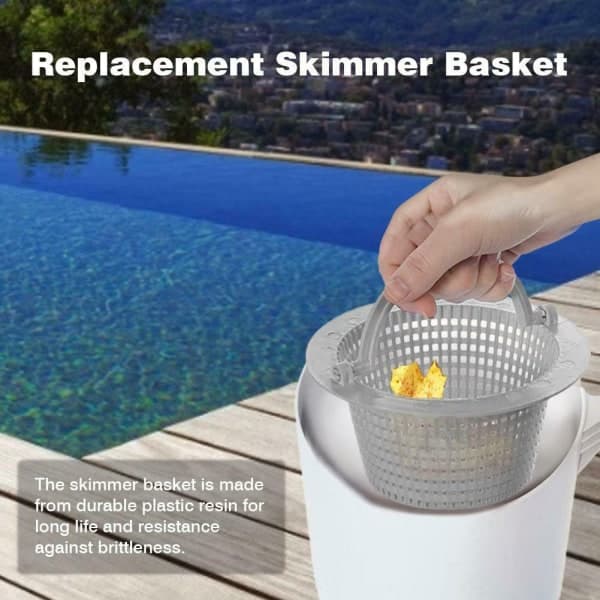 Universal erstatningsskimmerkurv i plast til fritstående pools With  Handle