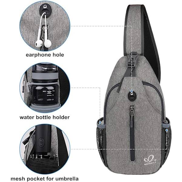 Crossbody Sling Rygsæk Sling Taske Rejse Vandring Bryst Taske Daypack