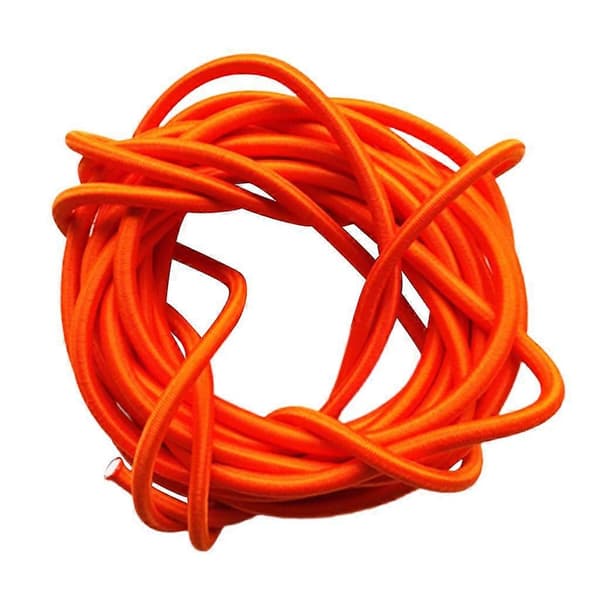 6 mm diameter orange polyesterbelagt gummi UV elastisk stødsnor reb - 20m
