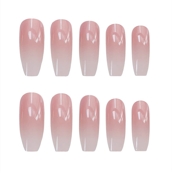 1PCS Nail Art Falska Naglar (60-Lång Balett Pulver Gradient) smink