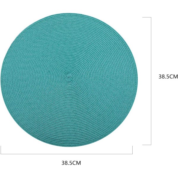 Helena sæt med 6 vaskbare dækkeservietter - 38 cm - Diameter: 38 cm