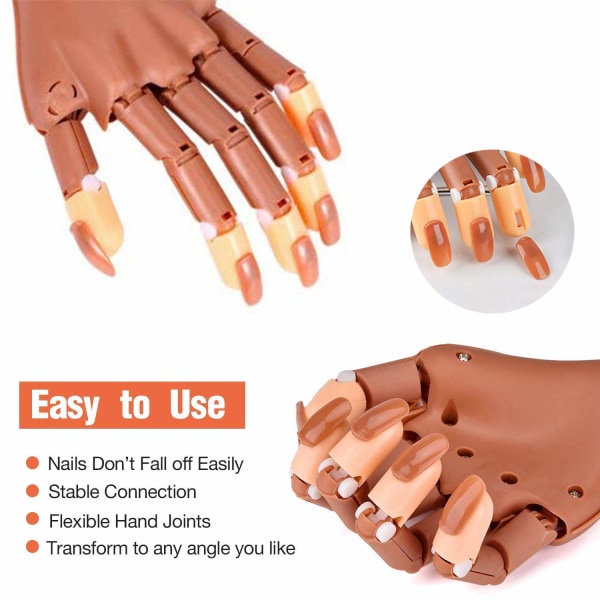 Manikyrledövning konstgjord hand och nagelset - ledhand + nagelbit