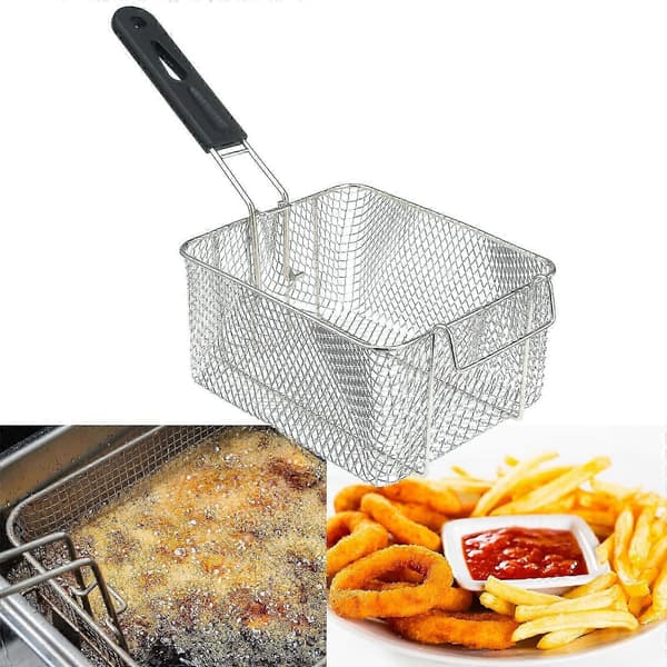 Kompakt friturekurv i rustfrit stål til fisk og chips 26s