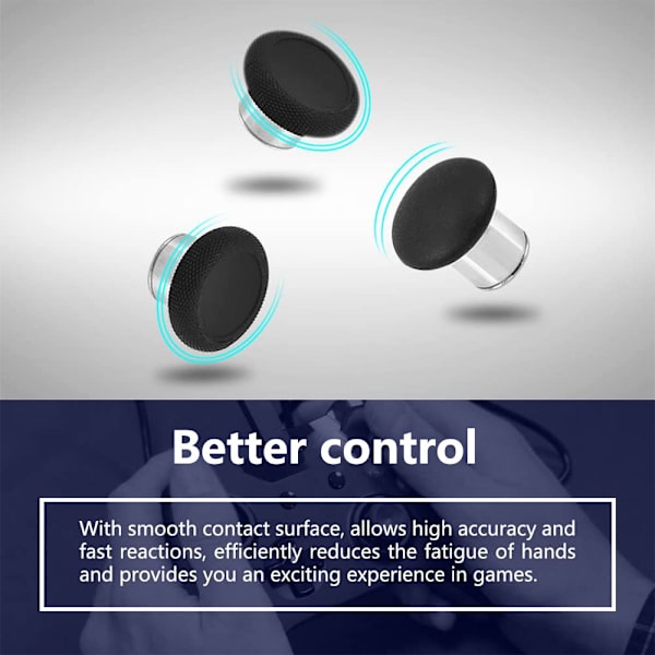 Swap Thumbstick Grip-ersättningsdelar Analog Joystick kompatibel med Xbox one ELITE, PS4 Controller-tillbehör-svart