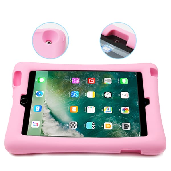 Silikonetui for barn til iPad 2/3/4, rosa pink Silikon/Gummi