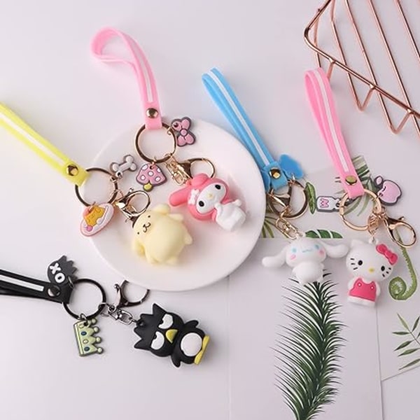 Sööt Kawaii-tarvikkeet Anime-avaimenperä Ihastuttava avaimenperä avaimenperä avaimenperä käsilaukku auton riipus - 5 kpl