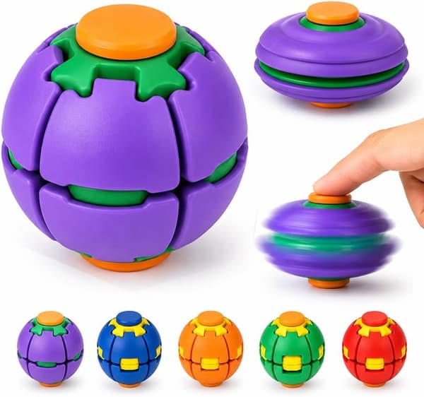 3D roterende fidget spinner-legetøj, stressbold, dekompressions-fidget-legetøj, egnet til børn og voksne.
