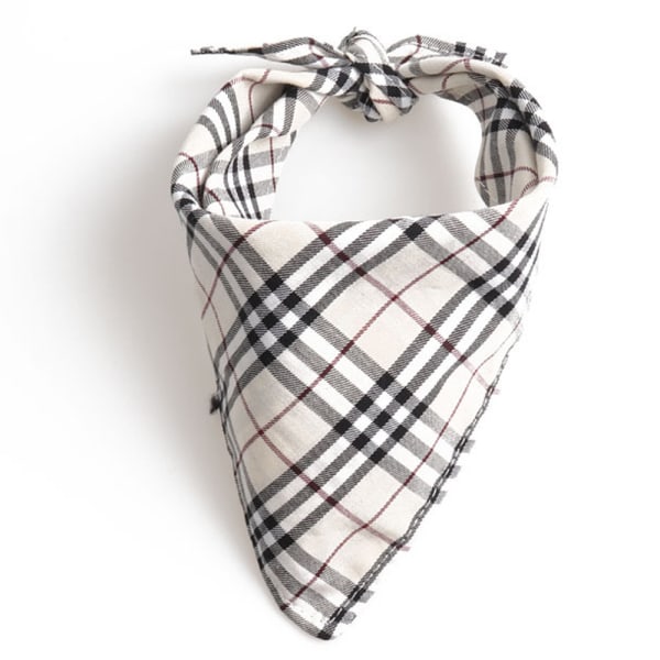 Koiran bandana, pestävä puuvillakolmio koiran liivit huivi koirille kissoille lemmikkieläinten huivi säädettävät tarvikkeet - valkoinen