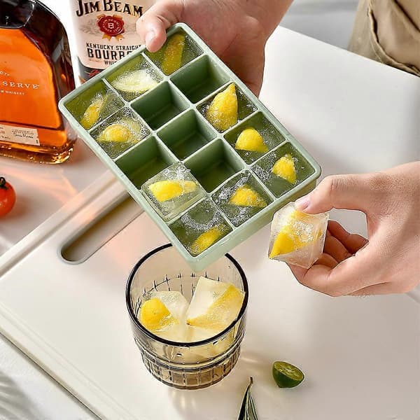 Isbitsformar i silikon, 15-facks och 24-facks isbitsformar i silikon, snabbfrysningslådor, DIY geléformar, barnmat