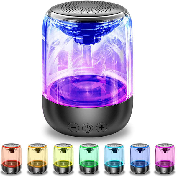 Bluetooth Bärbar Högtalare, True Wireless Stereo Högtalare, Kristallklar Stereo, Rich Bass-C7-teknik svart