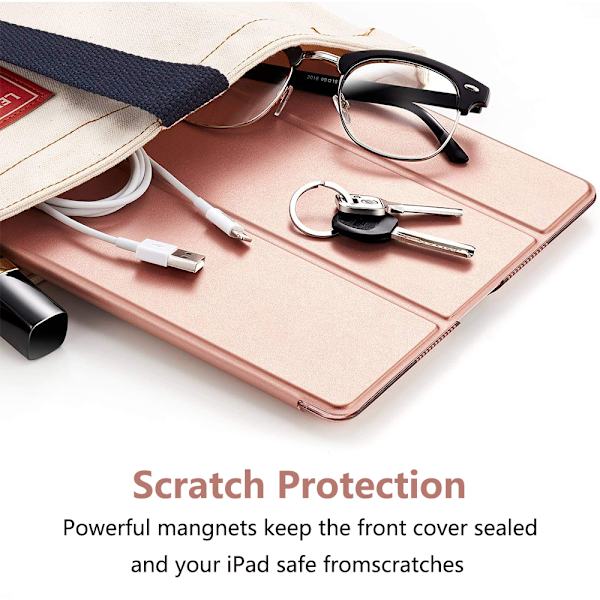 Smartfodral CaseSmart Case Cover Genomskinlig Matt Baksida Magnetiskt Fodral med Auto Sleep/Wake Funktion-roséguld