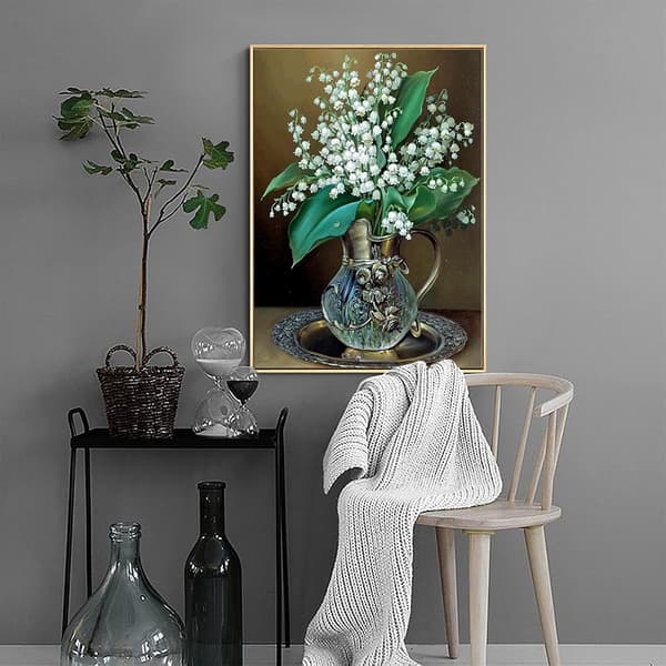 5D Diamantmaling Blomster til Voksne, Diamantkunst Kostumeflode