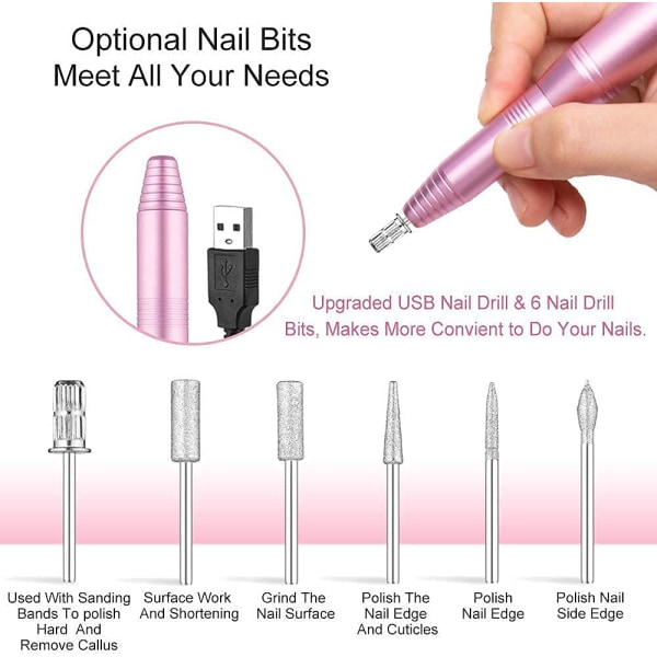 1 st Bärbar Nagellack Polerare (CY—S005 Mörkgrå Set) Skönhet och Hälsa