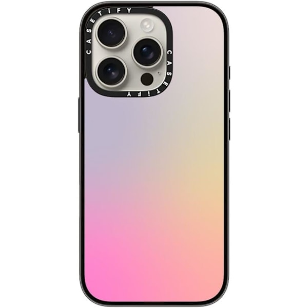 Kompakt iPhone 16 Pro Max Deksel [Lettvekt / 1,2 m 2X Militær Grad Fallbeskyttelse/Slank] - Kirsebær - Klar Svart Pastel Gradient iPhone 16 Pro