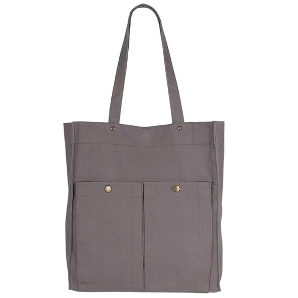 Vasket mulepose i bomuld Washed Steeple Grey One Size